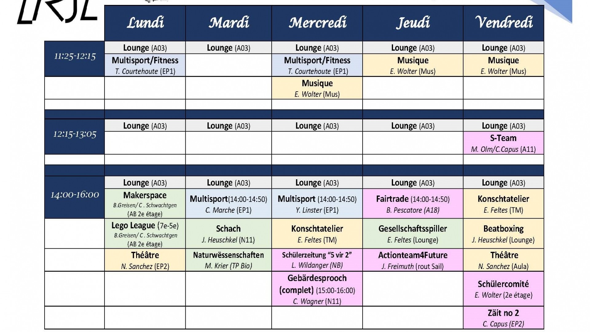 Horaire-activites-parascolaires 11.22 Page 1