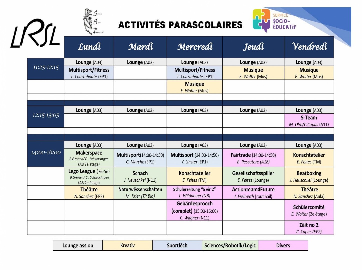 Horaire-activites-parascolaires 11.22 Page 1