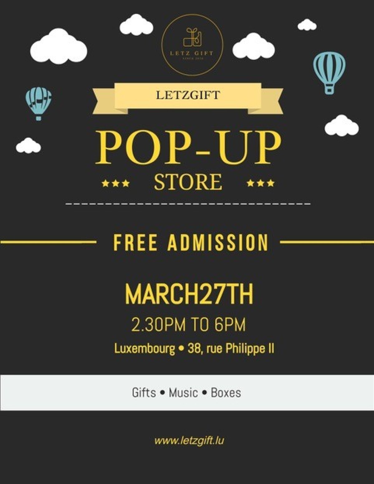 Letz gift Pop Up