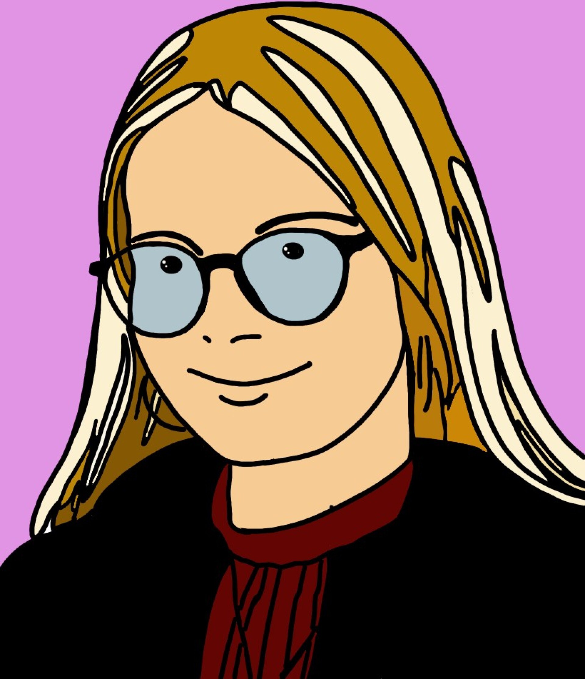 Einführungsarbeit in Procreate, iPad - Klassenportrait